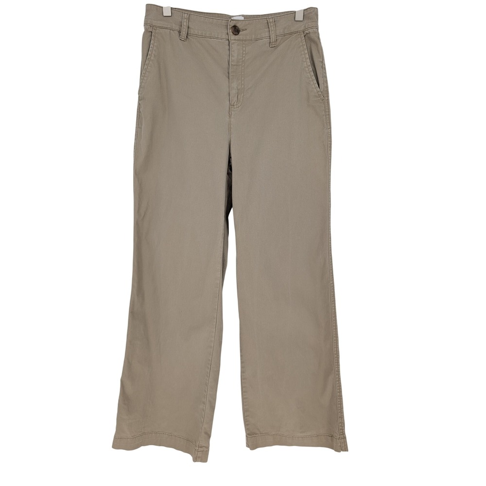 Gap Girlfriend Khaki Pants Womens 4 Tan High Rise Straight Leg Classic Preppy